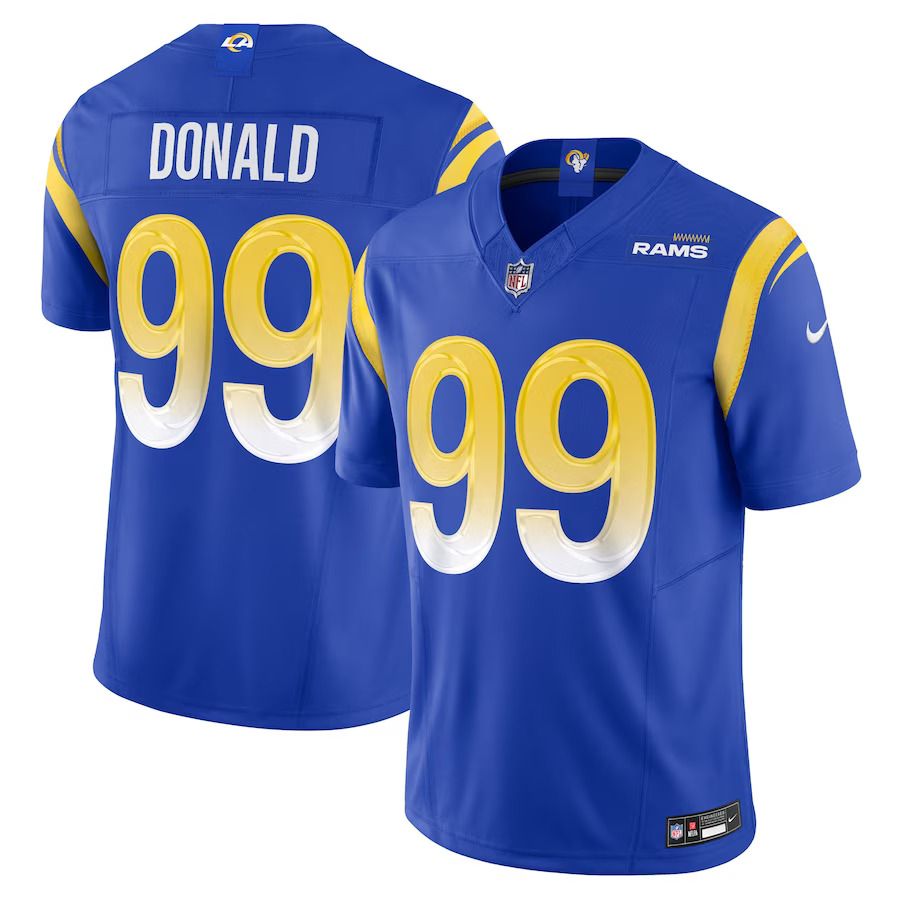 Men Los Angeles Rams 99 Aaron Donald Nike Royal Vapor F.U.S.E. Limited NFL Jersey
